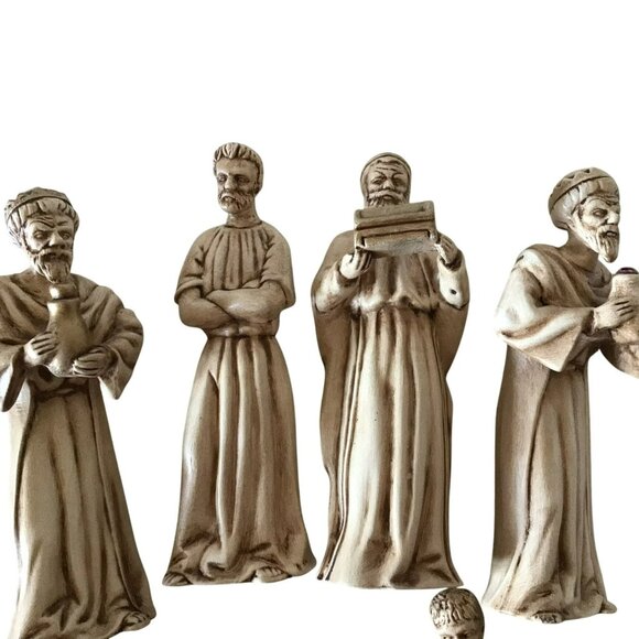 Vintage Handmade Ceramic Nativity 11 Pieces Holy Family Wise Men Animals Manger - Picture 6 of 15